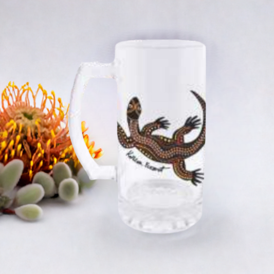 Beer Glass- Sand Goanna