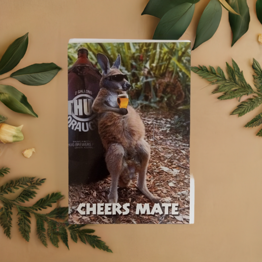 Cheers Mate Kangaroo Greeting Card